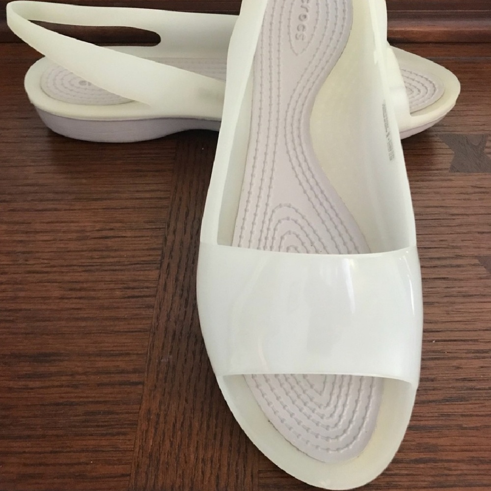 Crocs white sandles